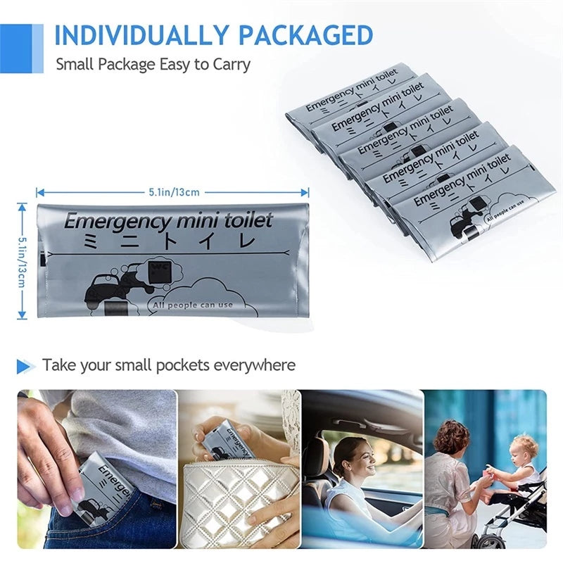PORTABLE EMERGENCY URINE BAG - 5PCS