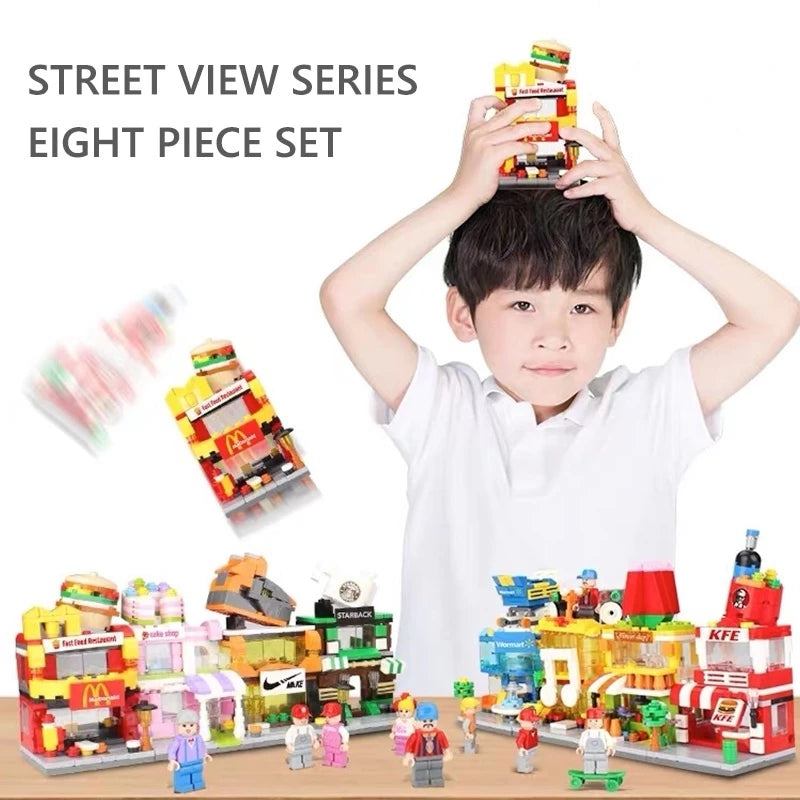 Mini City Street View Building Blocks Toys