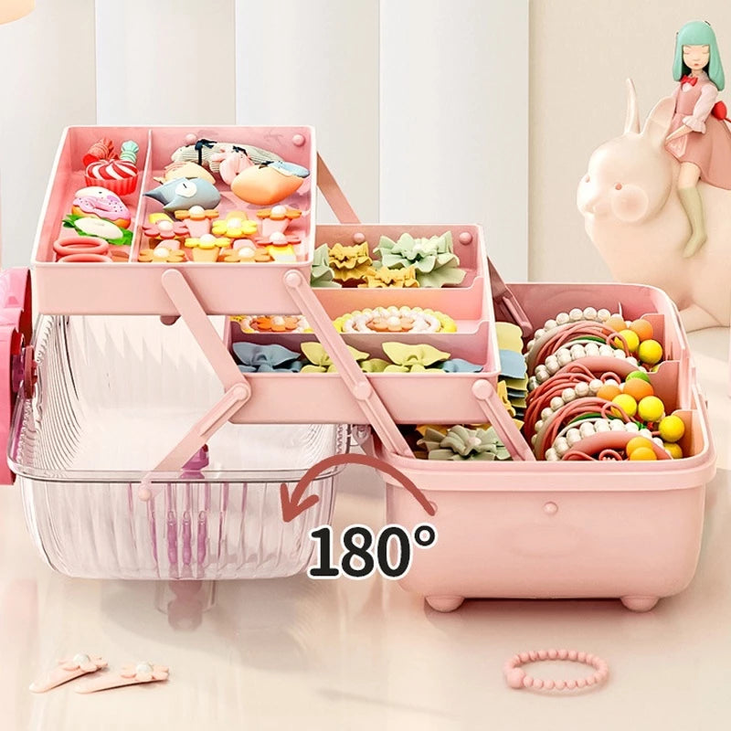 3 Layer Hair Accessories Storage Box Organizer