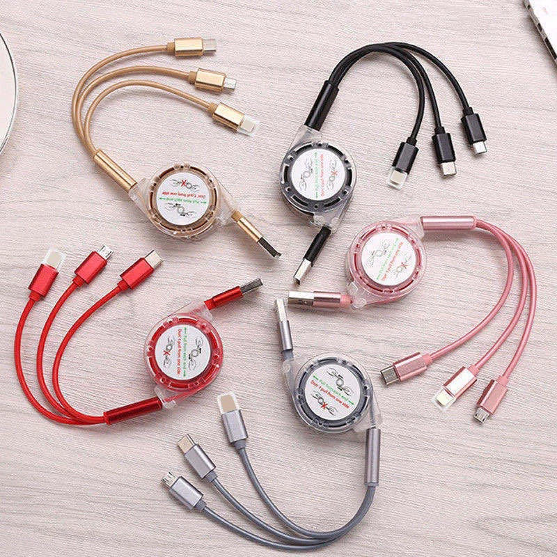 3 IN 1 Retractable USB Fast Charging Cable