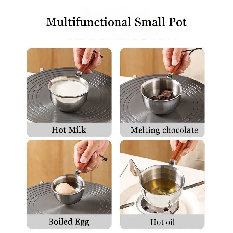 STAINLESS STEEL MULTIPURPOSE SMALL OIL HEATING POT