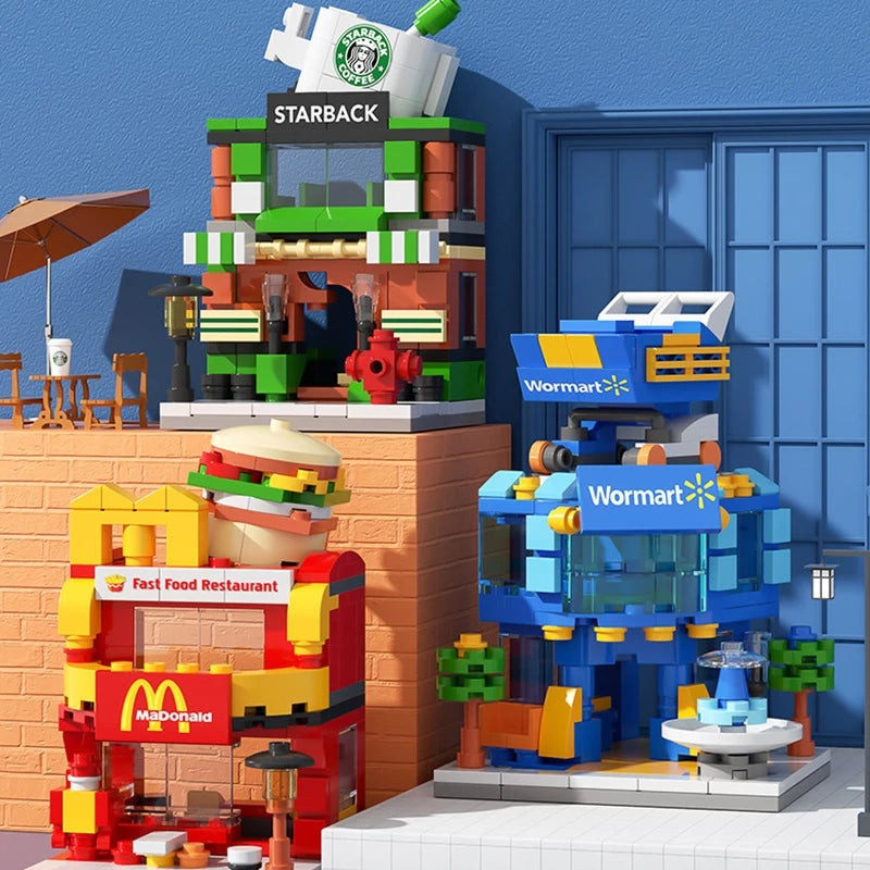 Mini City Street View Building Blocks Toys