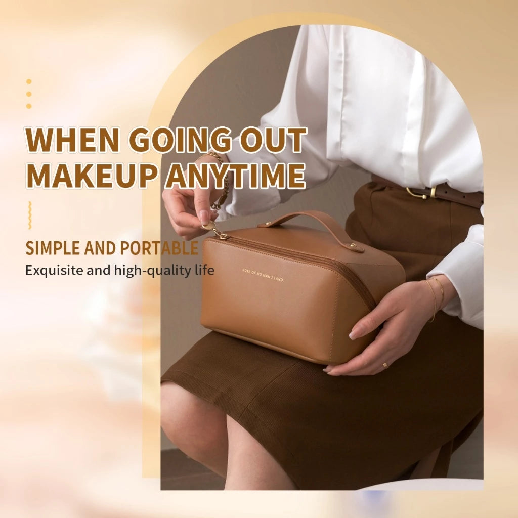 LEATHER MAKEUP POUCH