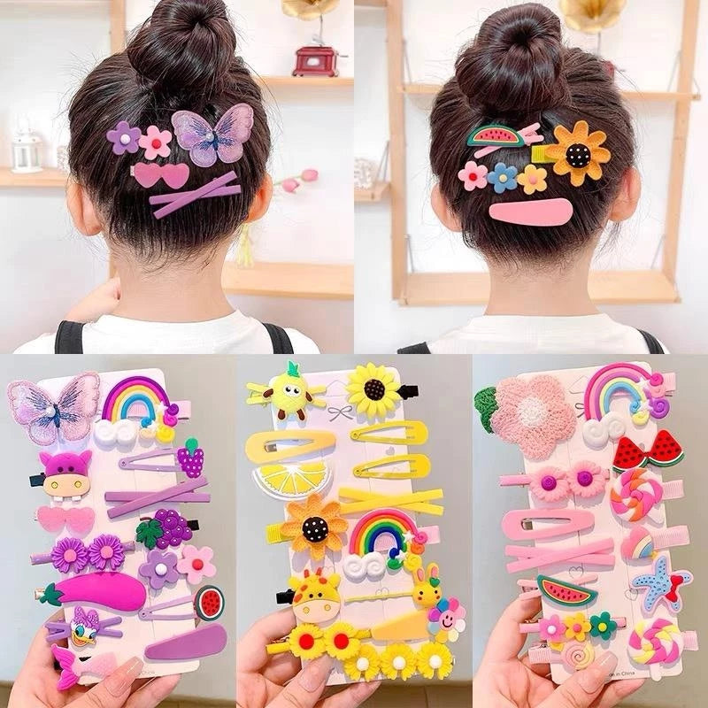 14PCS CUTE HAIR CLIP SET