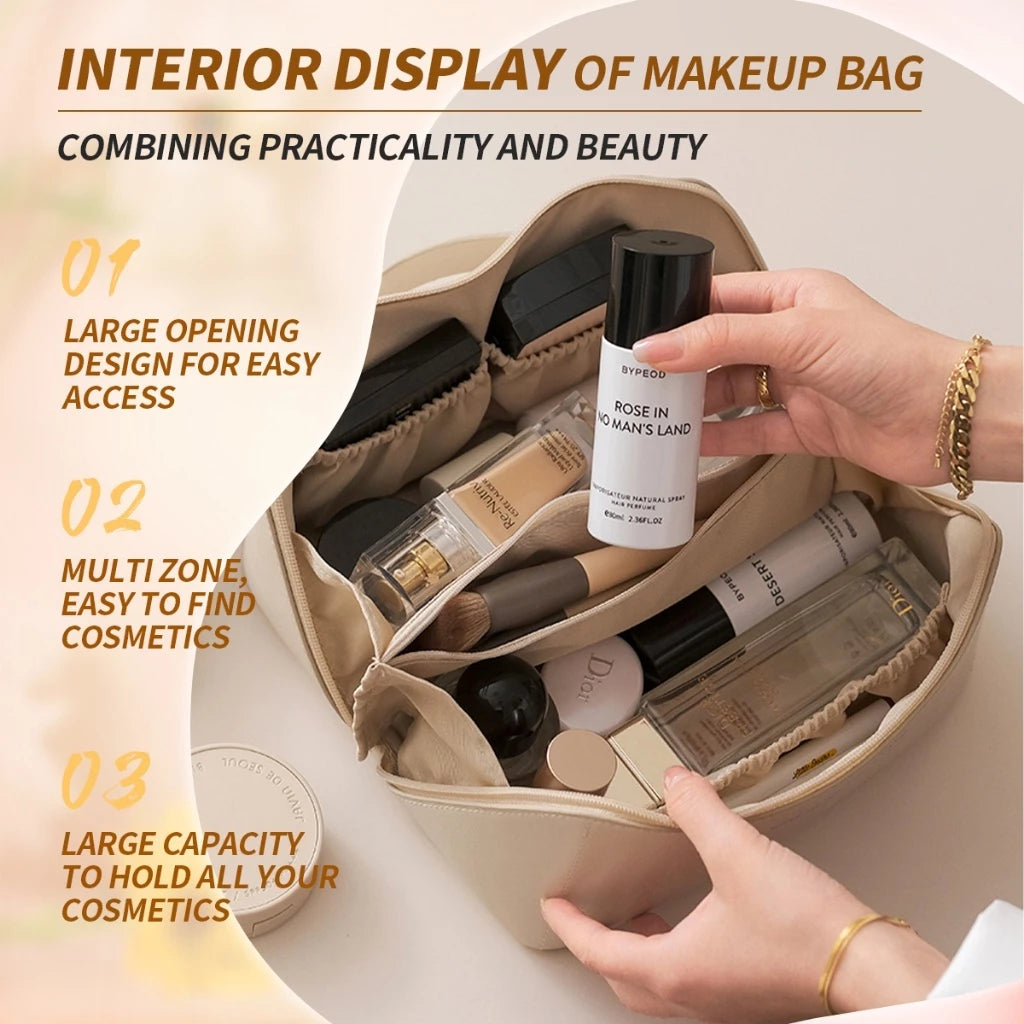 LEATHER MAKEUP POUCH