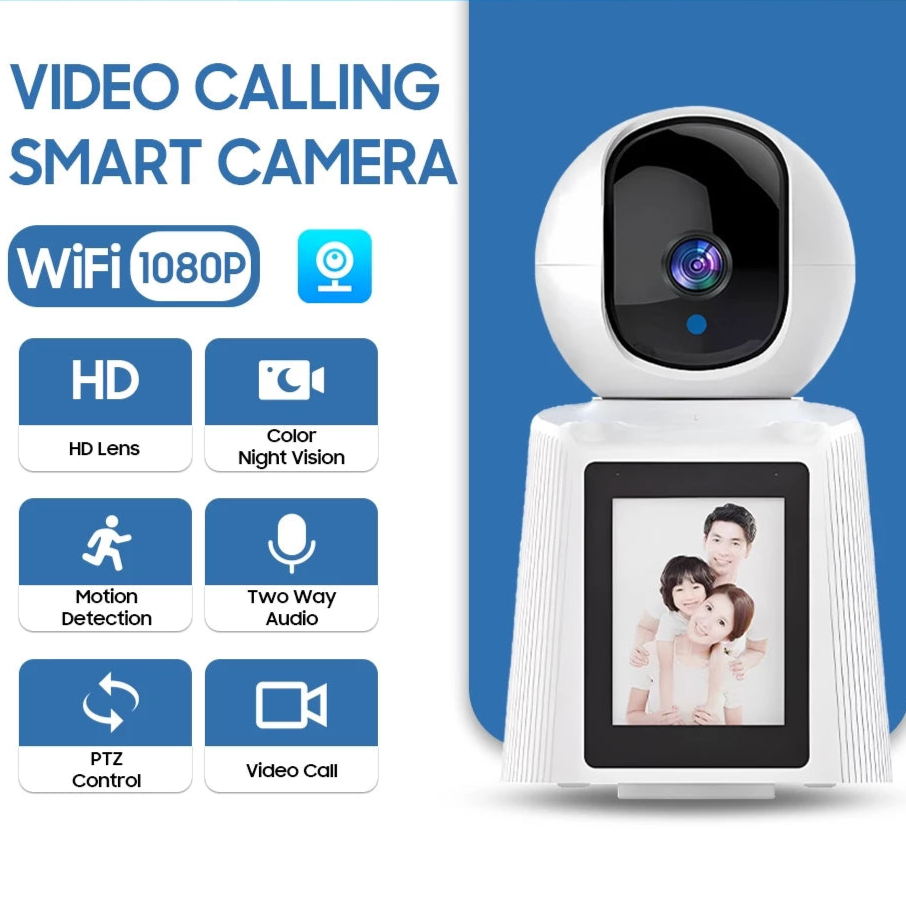 CCTV Camera With Display Screen Use Video Calling Camera With Two-Way Audio
