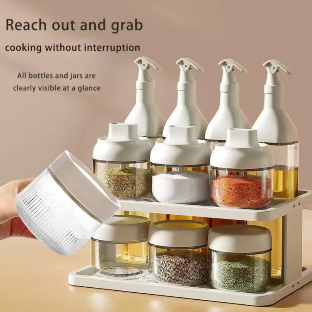 11pcs Condiments Bottle & Seasoning Jar Set