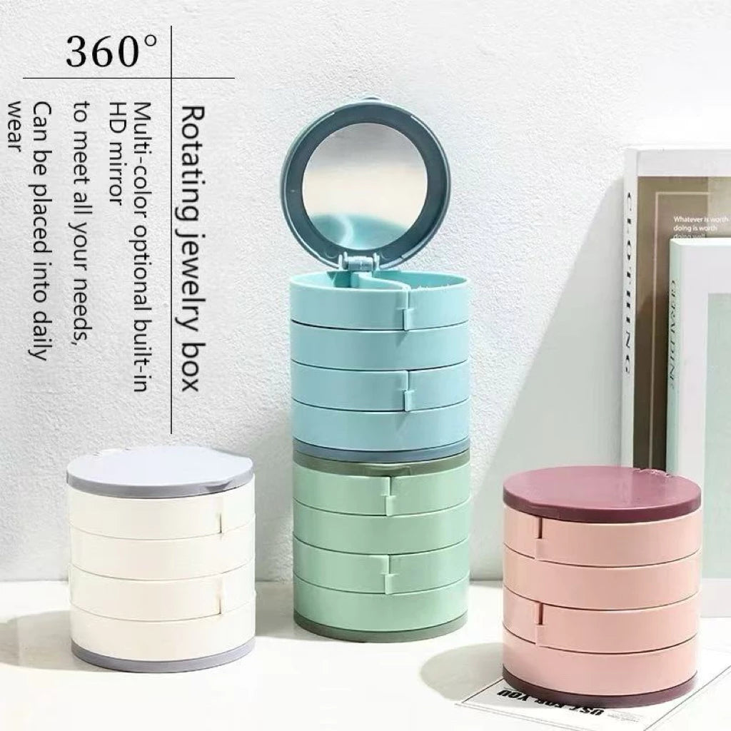 4-Layer 360 Rotating Jewelry Box