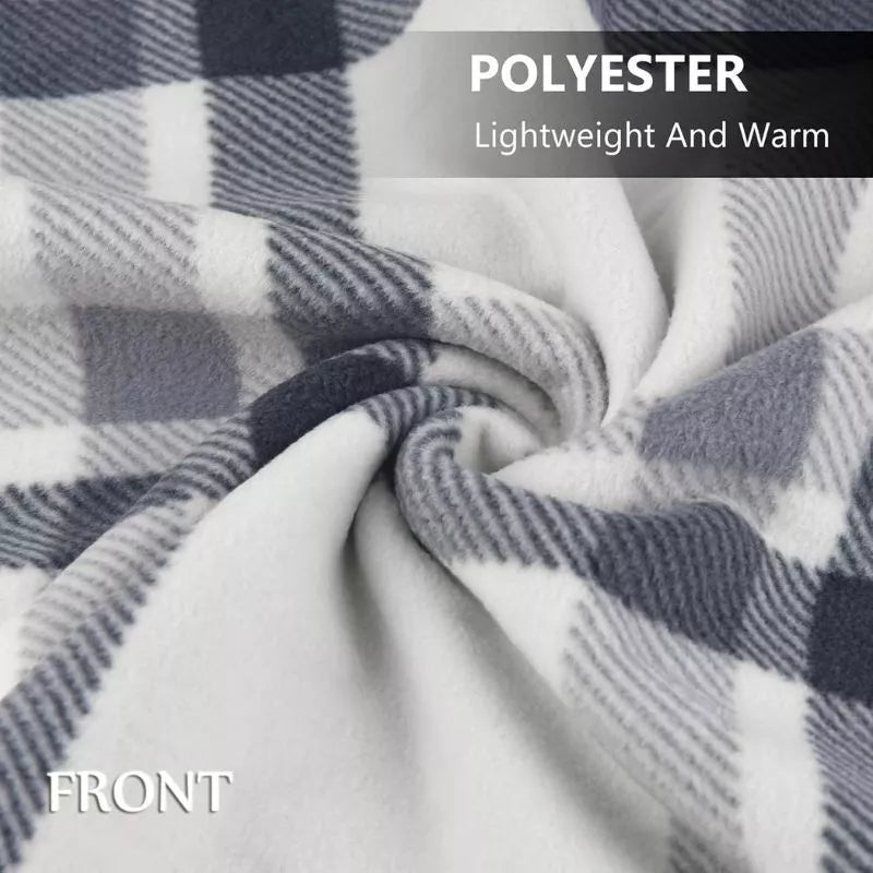 Wearable Plaid Fleece Blanket