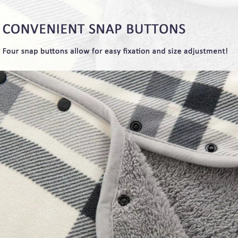 Wearable Plaid Fleece Blanket