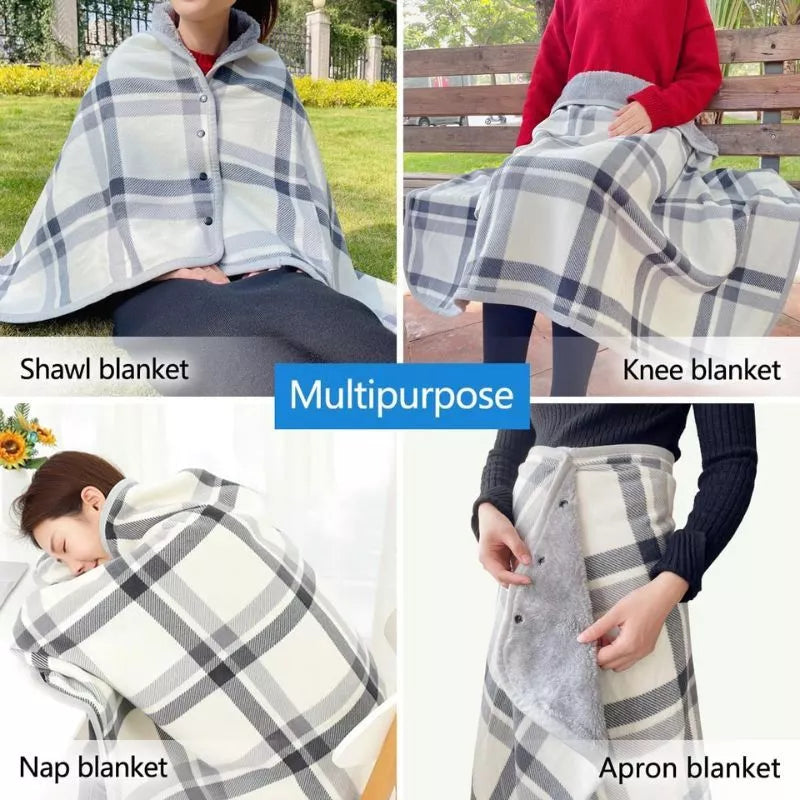Wearable Plaid Fleece Blanket
