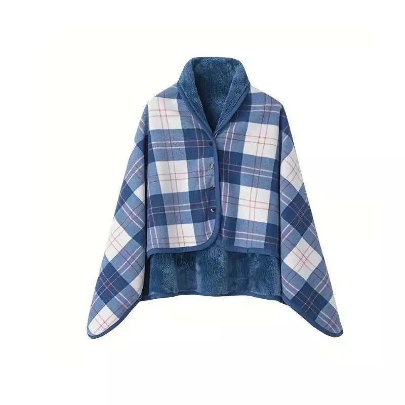 Wearable Plaid Fleece Blanket