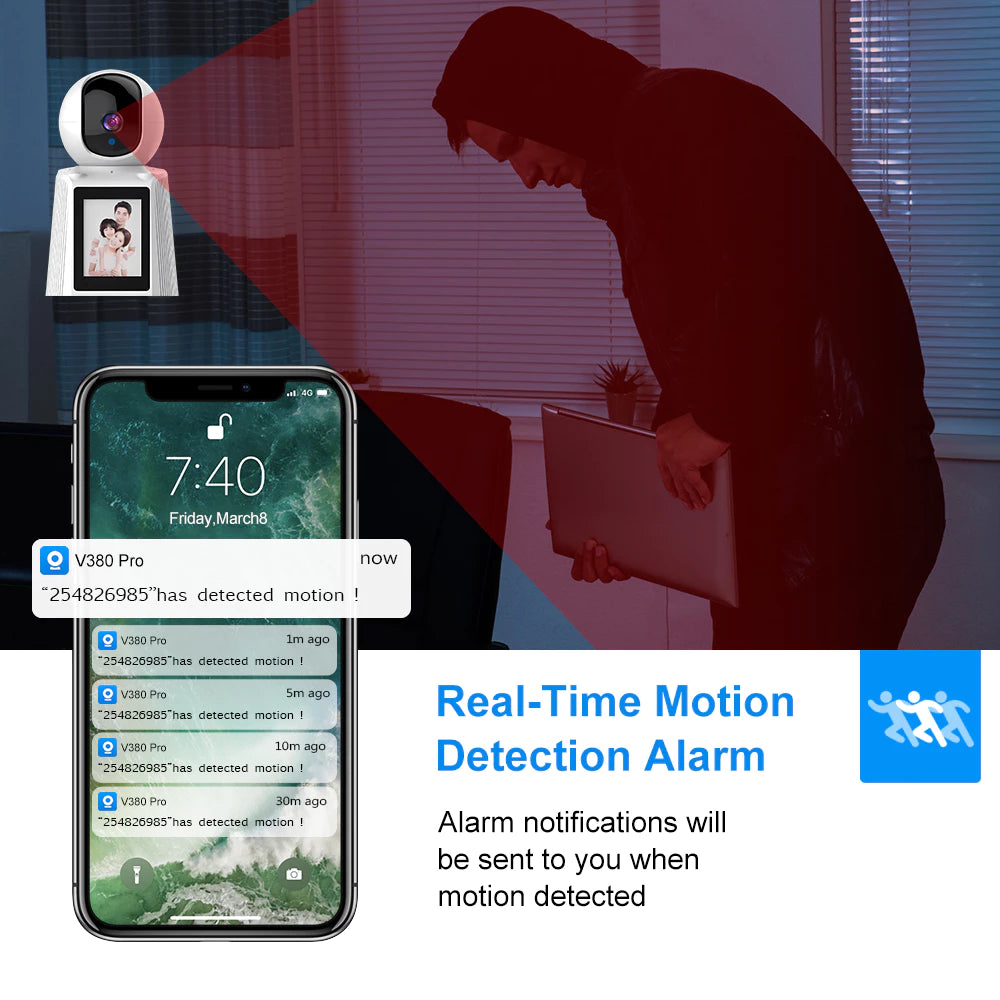 CCTV Camera With Display Screen Use Video Calling Camera With Two-Way Audio