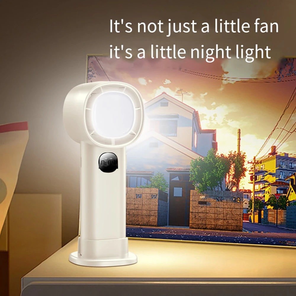 100 Speed Handheld Fan with Led Light
