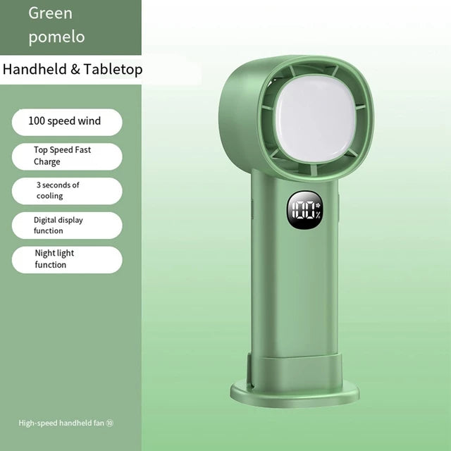 100 Speed Handheld Fan with Led Light