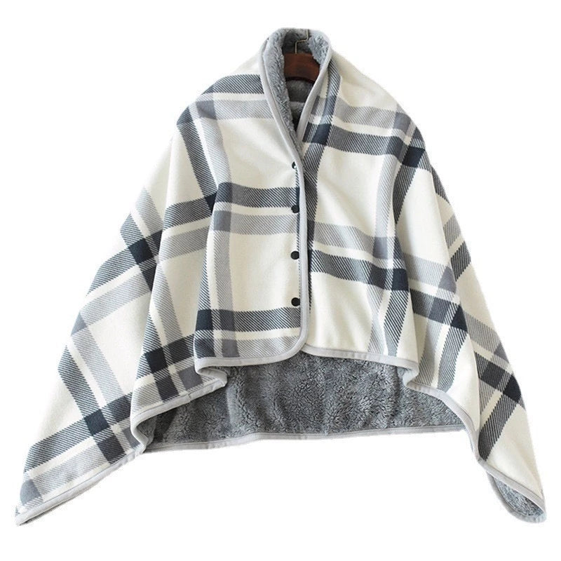 Wearable Plaid Fleece Blanket
