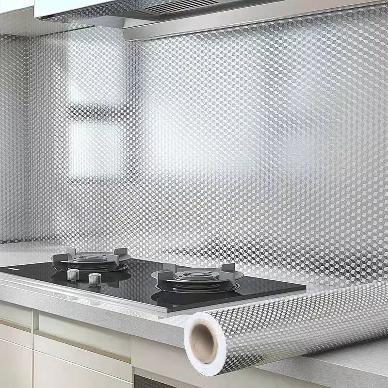 Kitchen Aluminum Foil Wallpaper