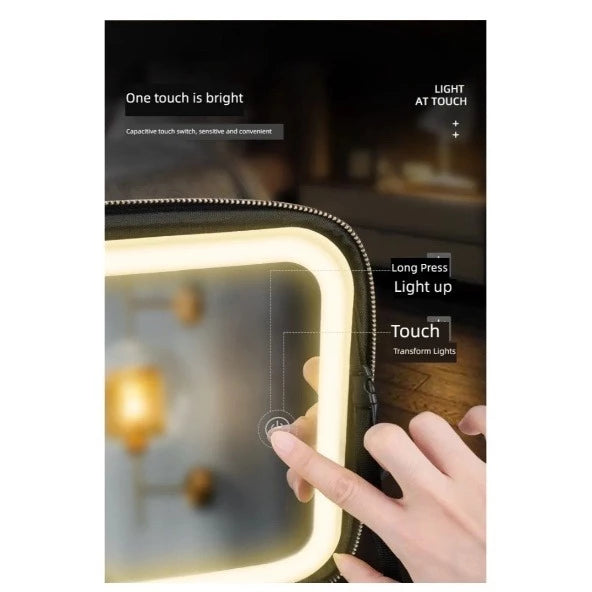 Makeup Bag with LED Mirror