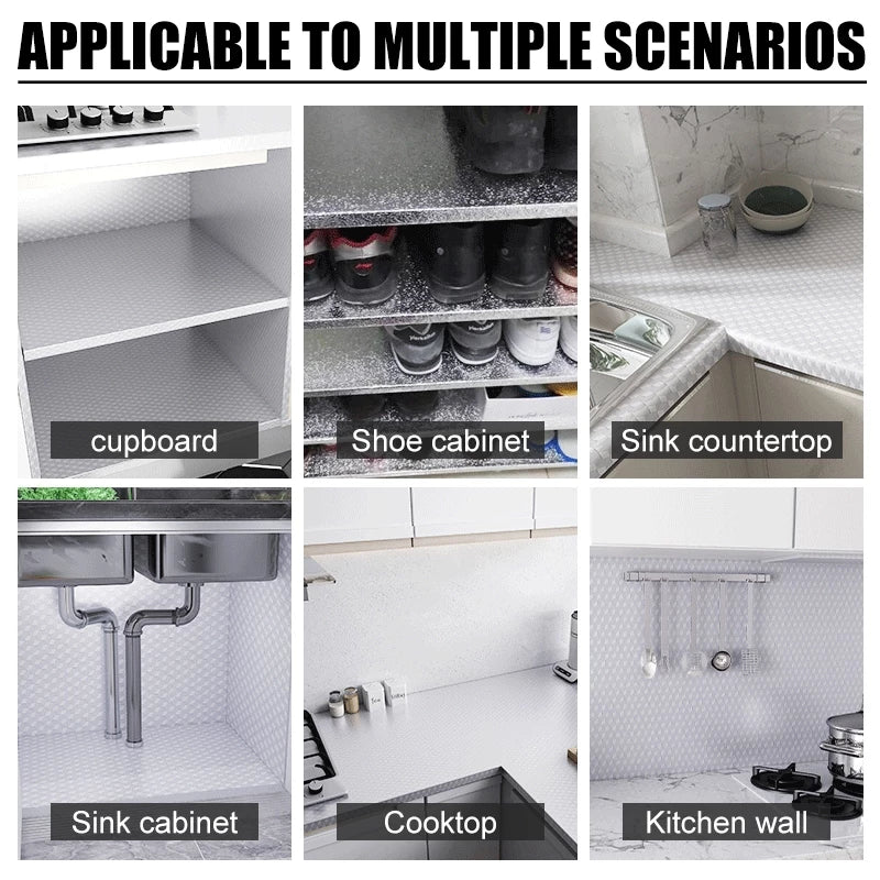 Kitchen Aluminum Foil Wallpaper