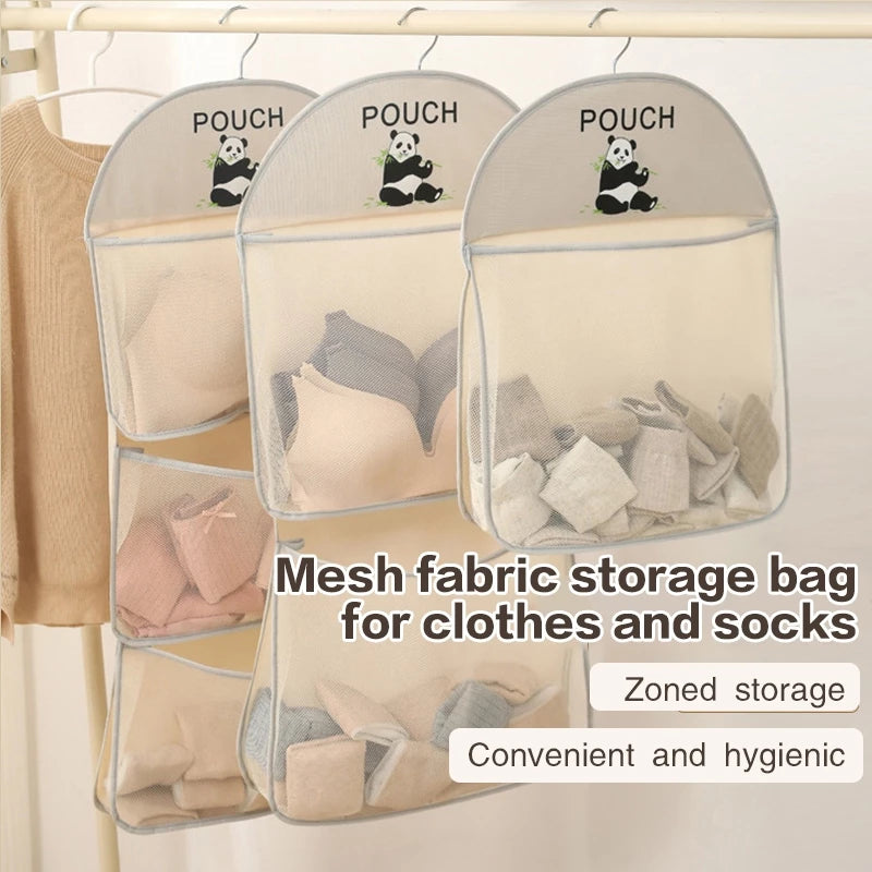 Multi-Layer Hanging Mesh Storage Bag