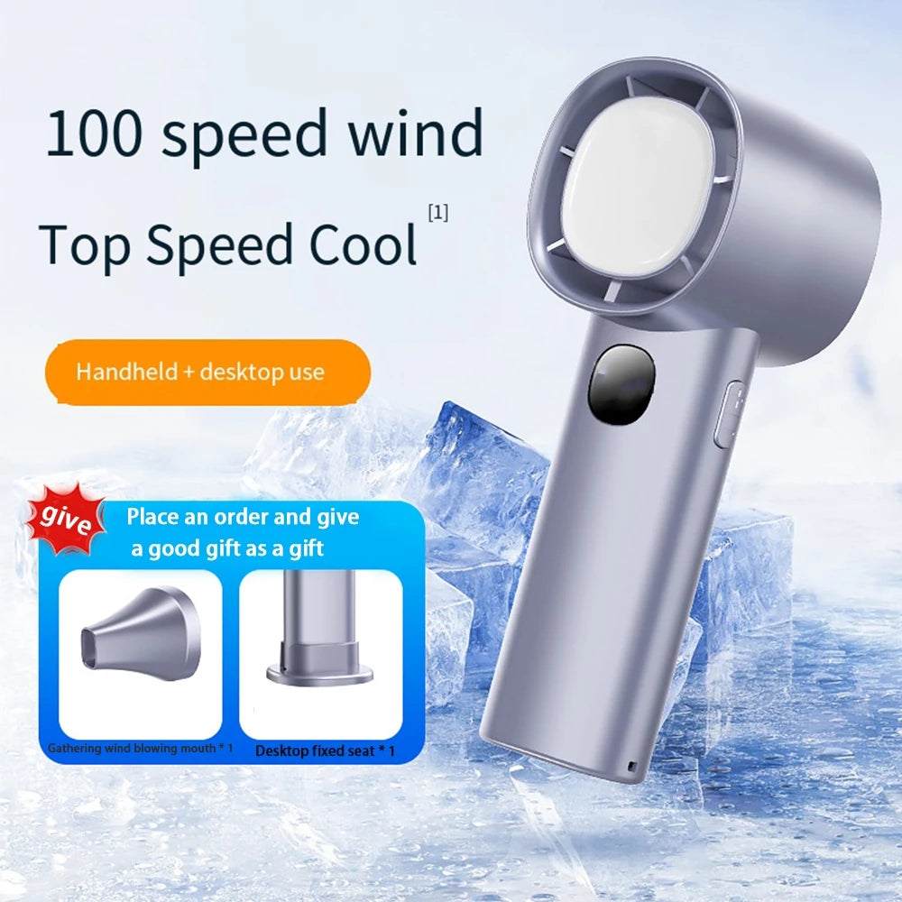 100 Speed Handheld Fan with Led Light