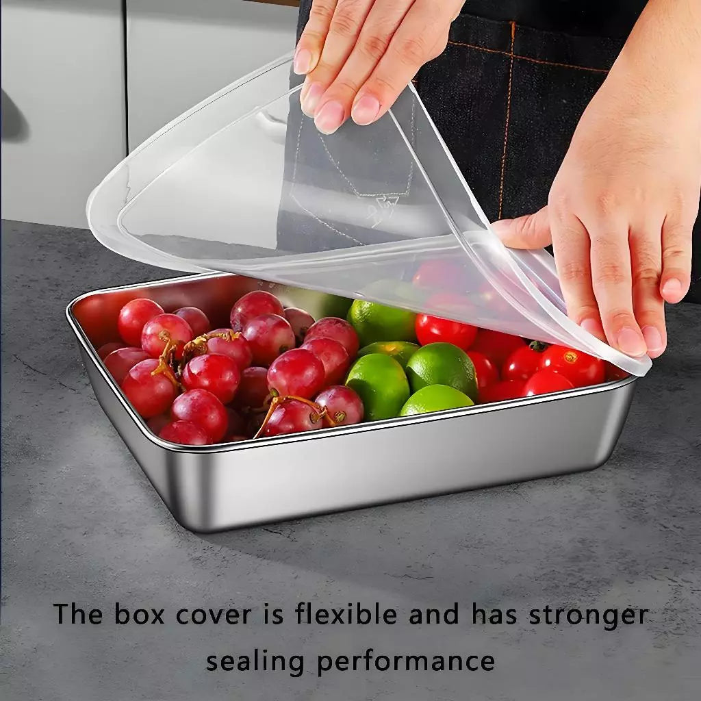Stainless Steel Food Storage with Lid – Freshness, Durability, and Style in One!
