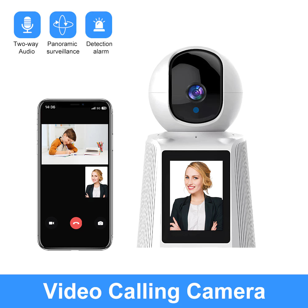 CCTV Camera With Display Screen Use Video Calling Camera With Two-Way Audio