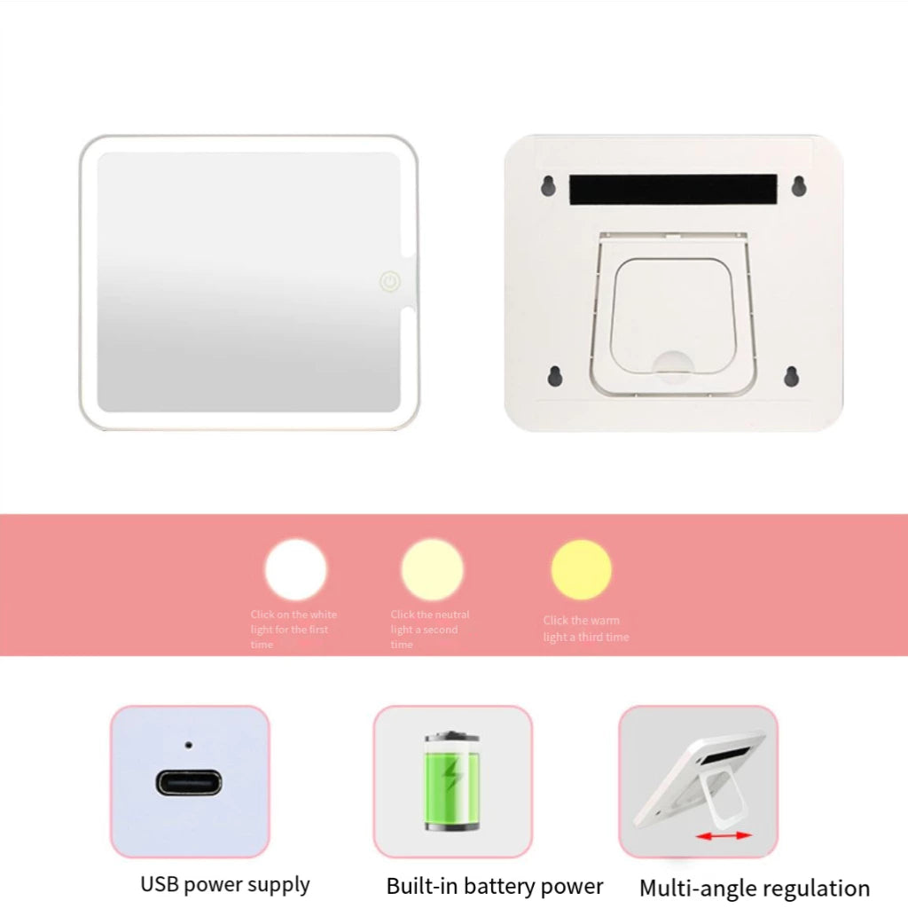 Makeup Bag with LED Mirror