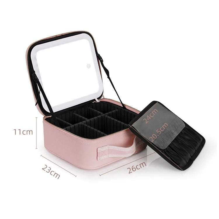 Makeup Bag with LED Mirror