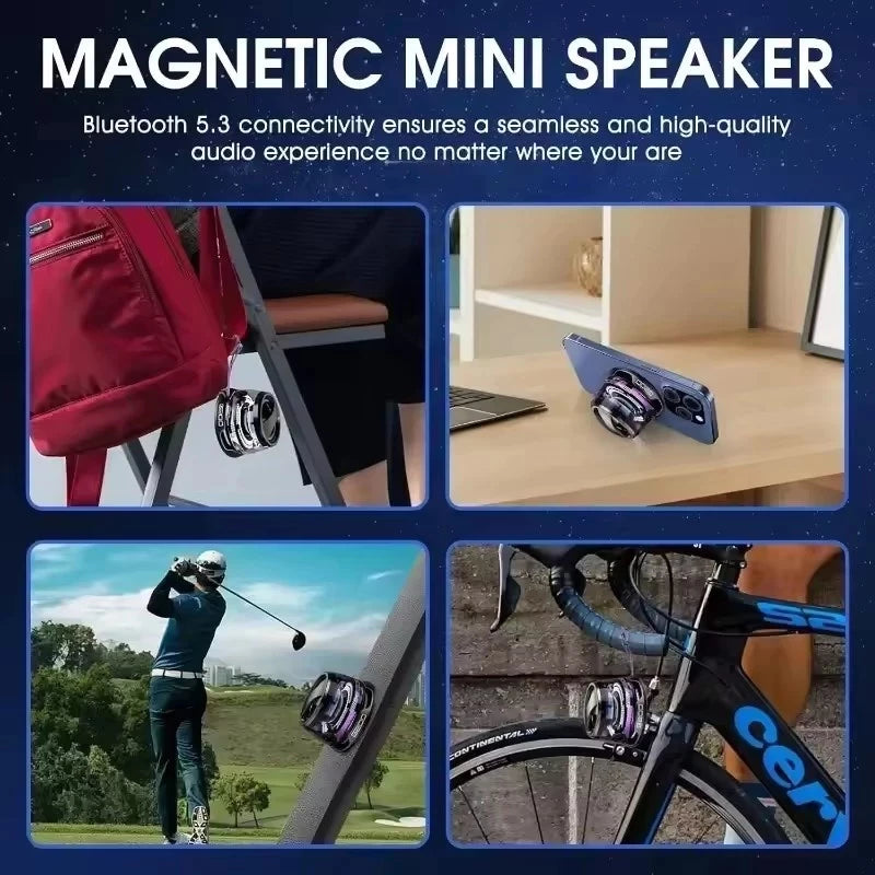 G200 3W Mini Bluetooth Speaker Magnetic Suction Ultra-Portable LED Speaker