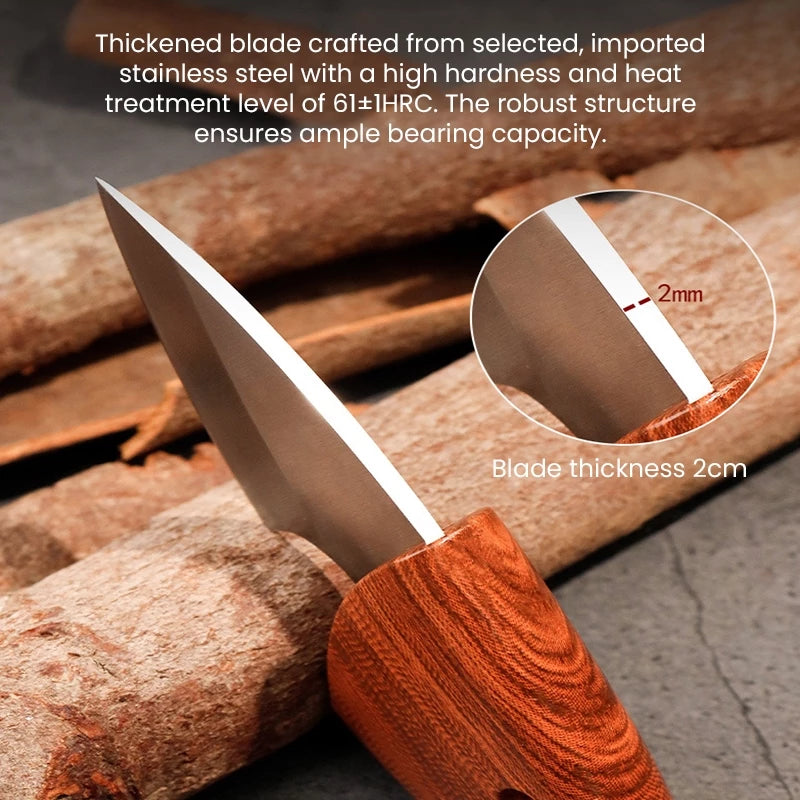 MINI WOODEN POCKET KNIFE 3PCS SET
