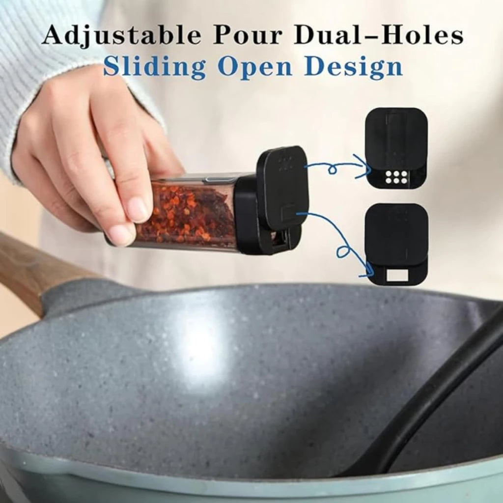 4pcs Seasoning Bottle with Rack