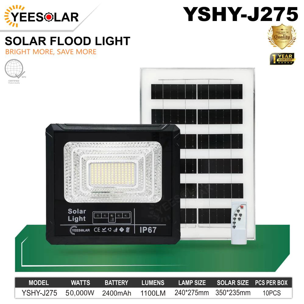 YEESOLAR Solar Light with Panel (YSHY-J275) – 50000W