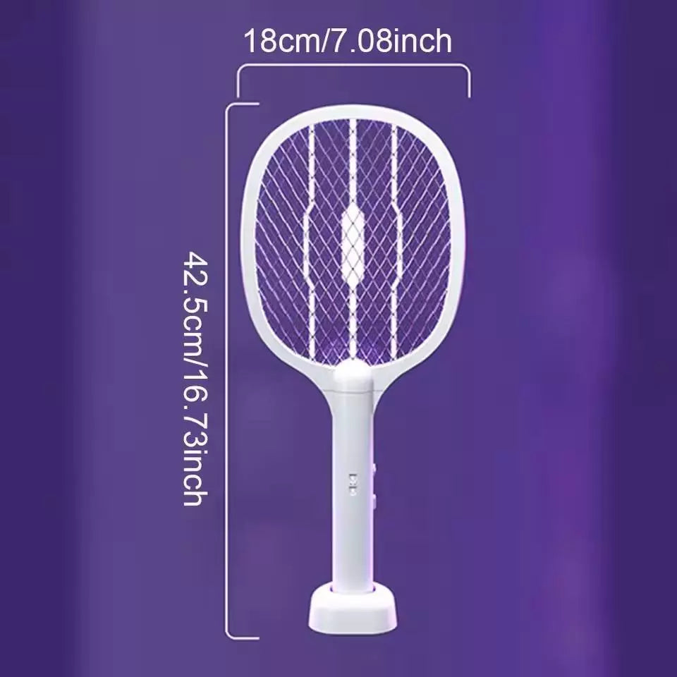 2-in-1 Rechargeable Electric Mosquito Swatter and Bug Zapper