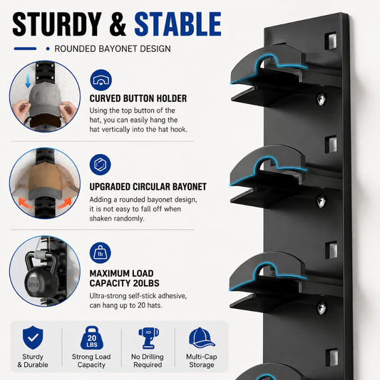 Wall Mounted Baseball Cap Organizer