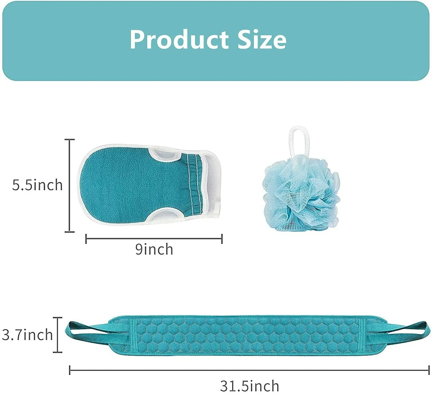3-Piece Exfoliating Body Scrubber Set