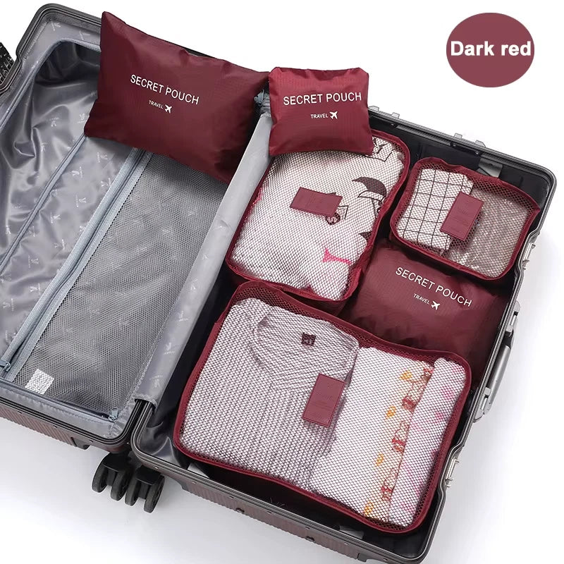 6PCS TRAVEL LUGGAGE ORGANIZER SET
