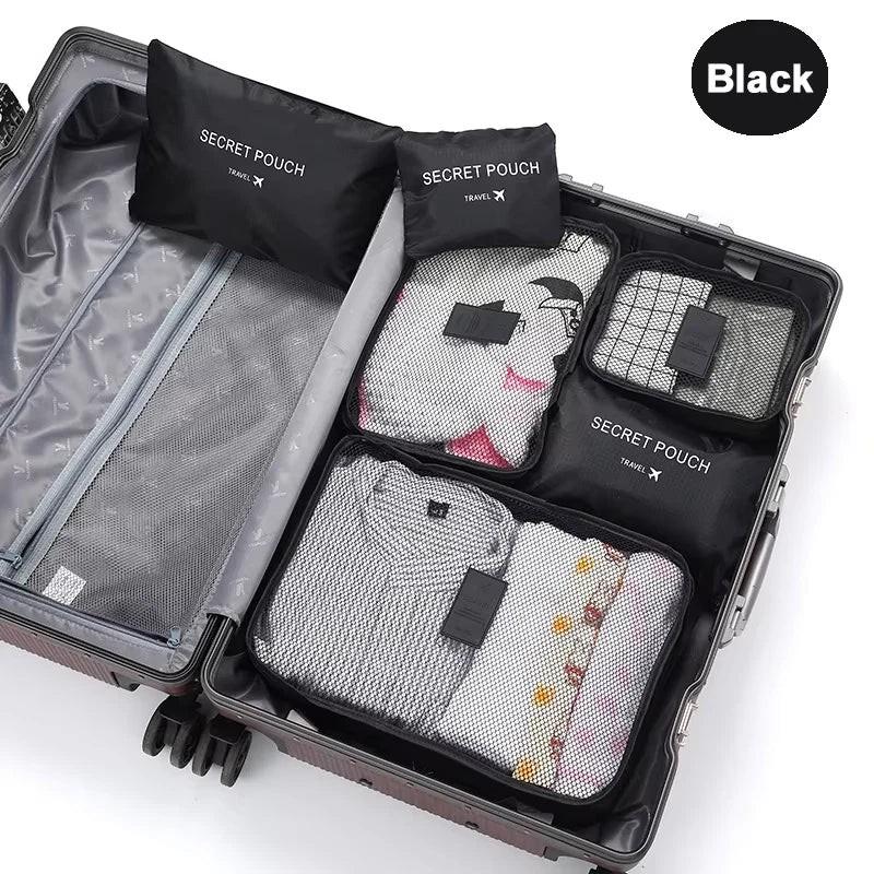 6PCS TRAVEL LUGGAGE ORGANIZER SET