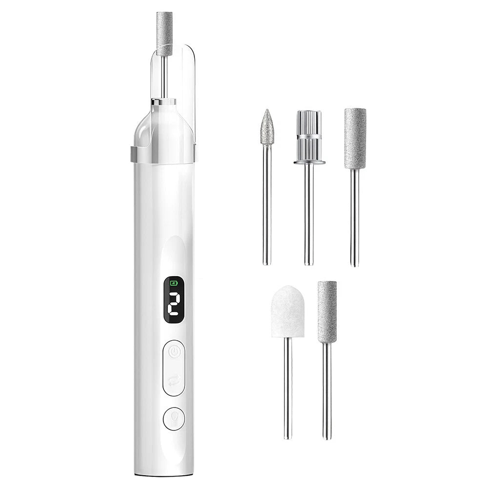 2-IN-1 Electric Nail Drill Kit with LED Light – Salon-Perfect Nails Anytime, Anywhere!