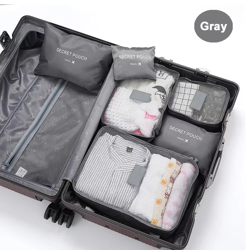 6PCS TRAVEL LUGGAGE ORGANIZER SET