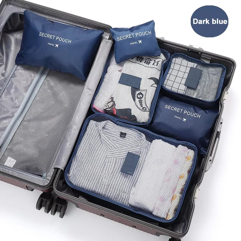 6PCS TRAVEL LUGGAGE ORGANIZER SET