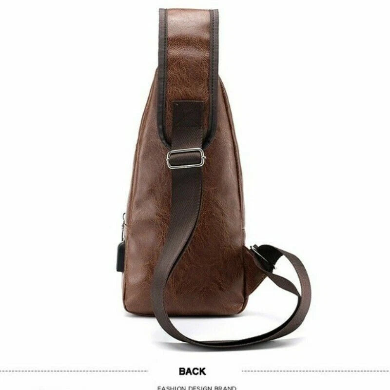 Men's Leather Chest Bag
