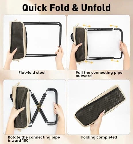 Portable Folding Stool with Carrying Bag