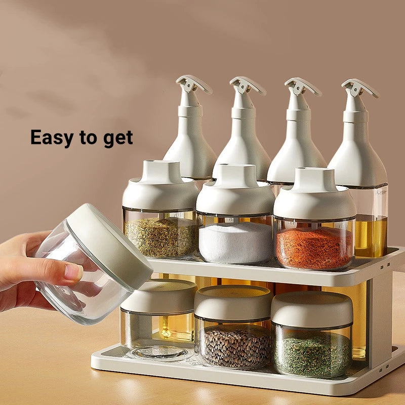 11pcs Condiments Bottle & Seasoning Jar Set
