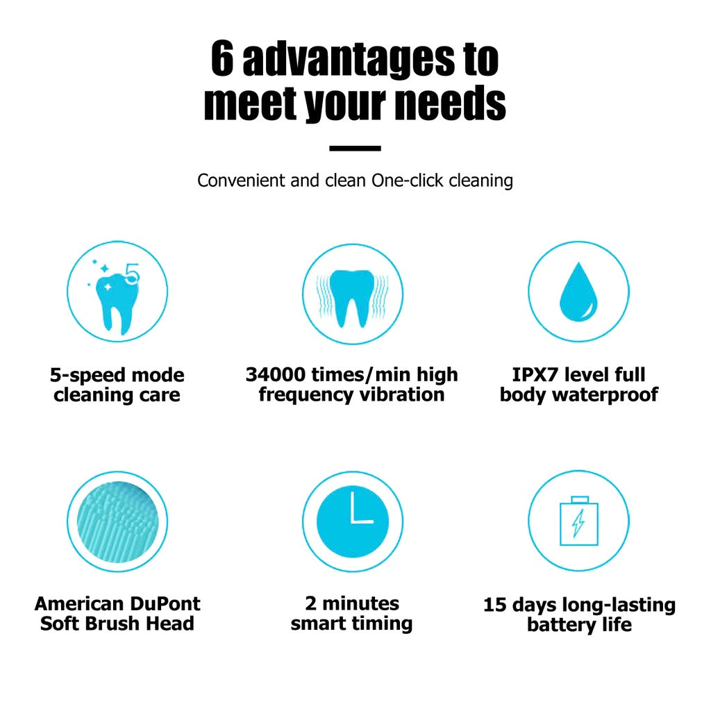 Ultrasonic Sonic Electric Toothbrush