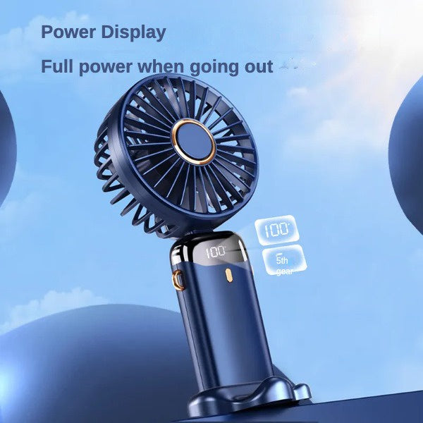 Mini Fan with Battery Indicator Portable 5-speed