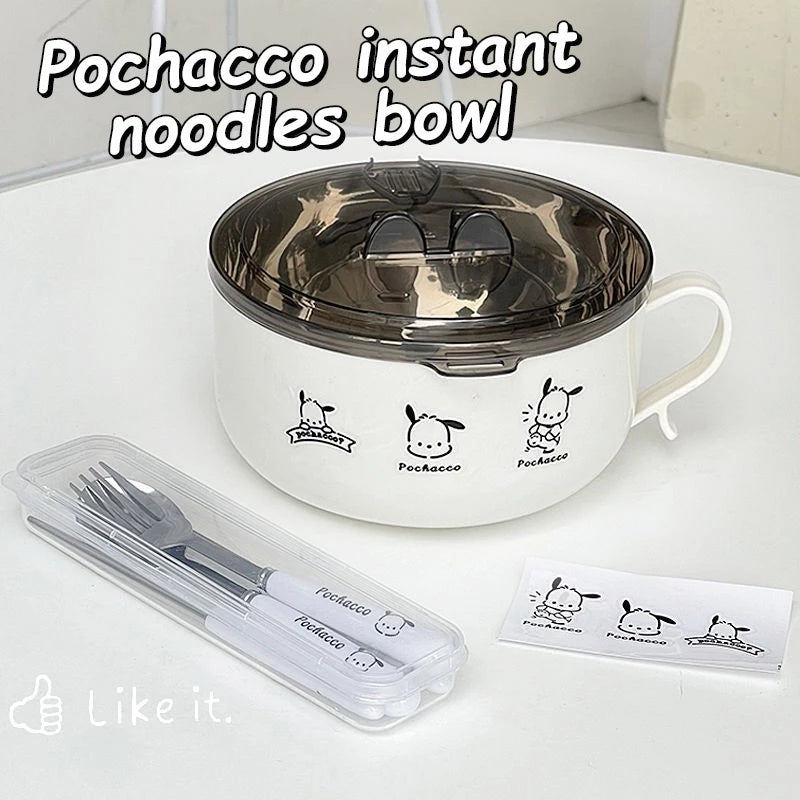 Stainless Steel Noodle Bowl with Lid