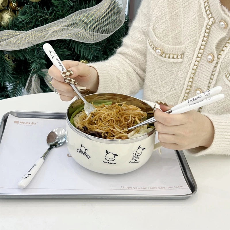 Stainless Steel Noodle Bowl with Lid