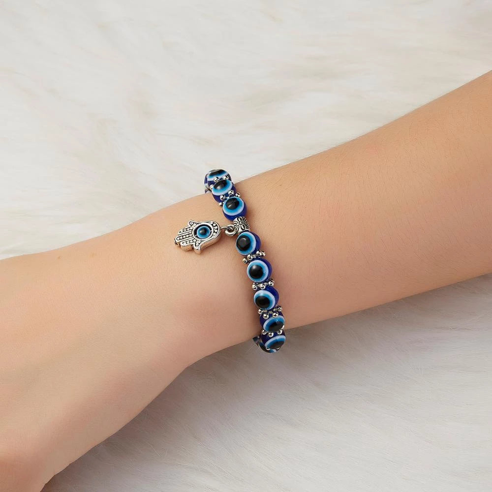 Blue Evil Eye Bracelet & Necklace for Protection and Good Luck