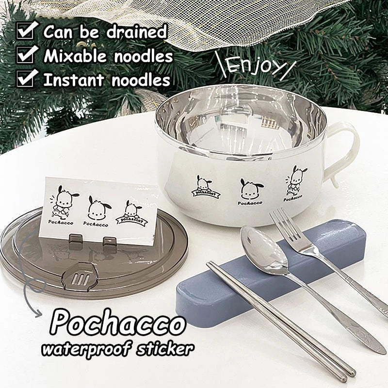 Stainless Steel Noodle Bowl with Lid